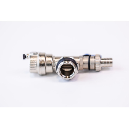 Varmego ® Manifold & Manifold Set 1ˮ Automatic venting + PiP faucet blue handle