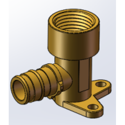 Varmego ® Kuplado MS Elbow wall extended movable sleeve axial with threaded end 16-1/2″UN/ SDR 7.4/90°/Todo&Forza/CW617N
