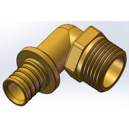 Varmego ® Kuplado MS Transition coupling angular movable sleeve axial with threaded end 32-1ˮSN/ SDR 7.4/90°/Todo&Forza/CW617N