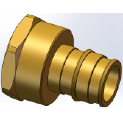 Varmego ® Kuplado MS Transition Coupling PEX Expansion Sleeve Radial with Threaded End 16-3/4″UN/SDR [7,4][9][11]/180°/Todo&Patoma&Varmo/CW617N