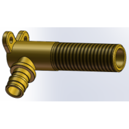 Varmego ® Kuplado MS Elbow Wall Extended PEX Expansion Sleeve Radial with Threaded End 16-1/2ˮG SN/SDR [7,4][9][11]/90°/Todo&Patoma&Varmo/CW617N